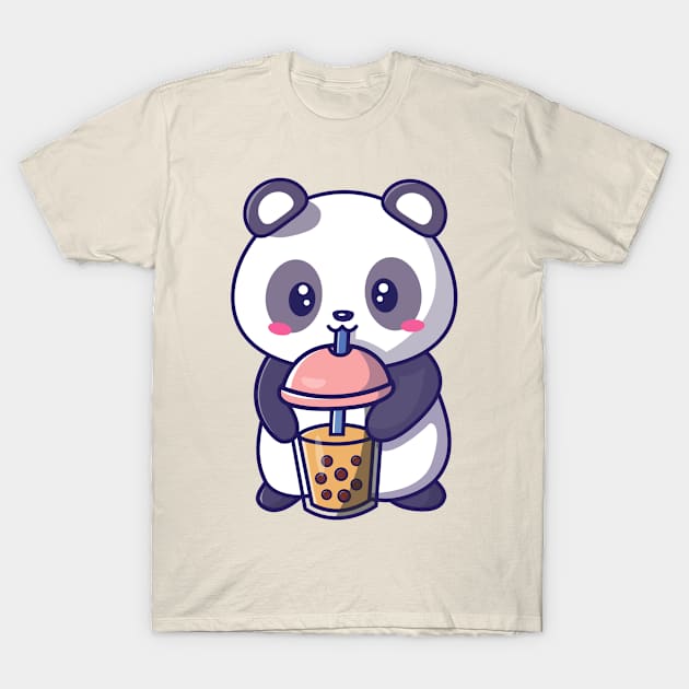 Panda boba tea T-Shirt by itsallglittery